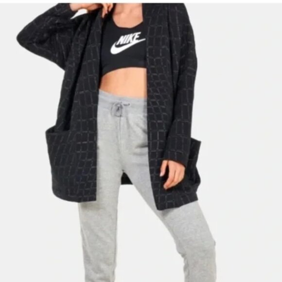 Nike Sweaters - Nike Black Open-Front Cardigan Sweater